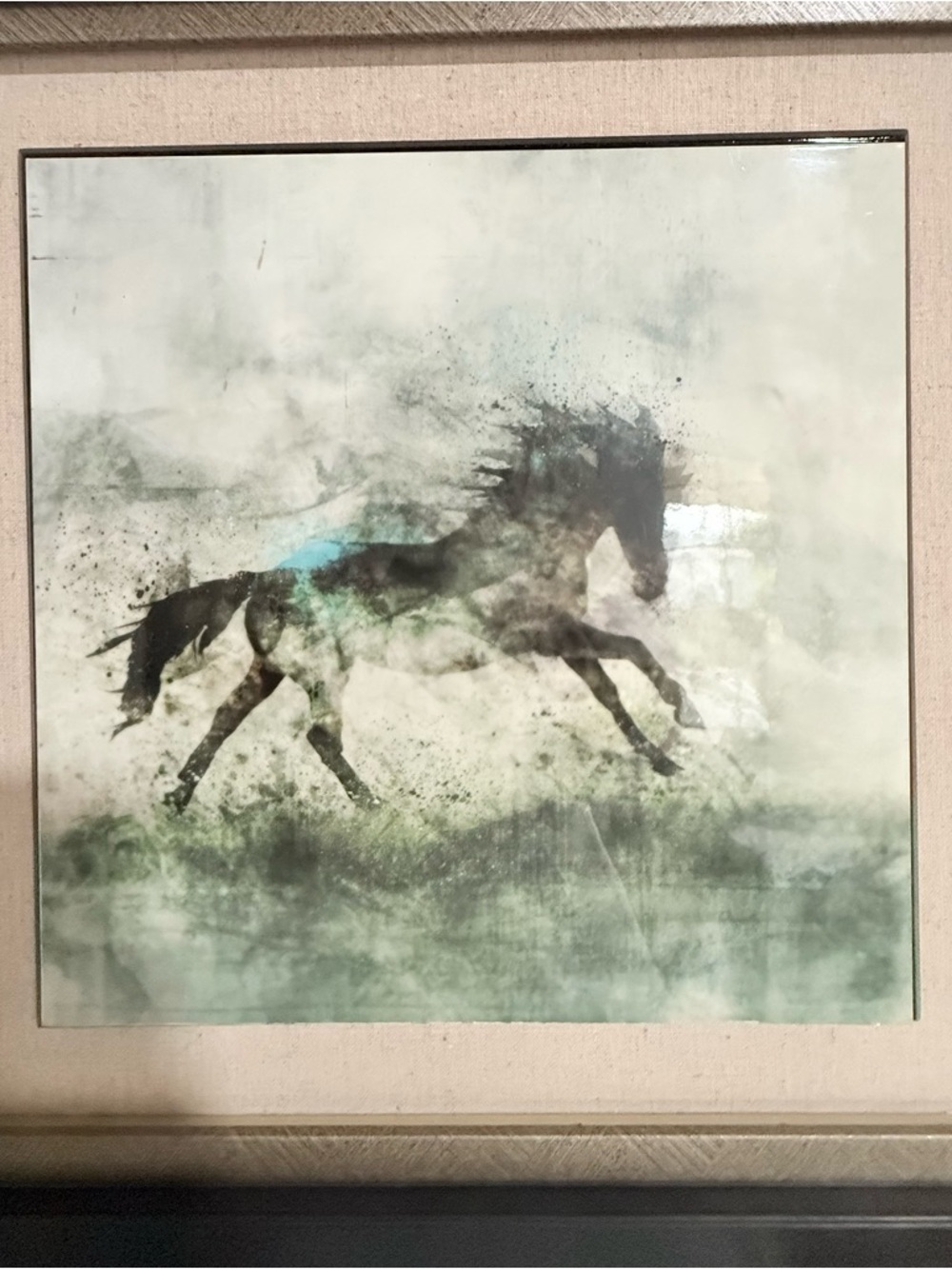 Set of 2 Framed Horse Silhouette Prints in Black Frames 17 1/2 x 17 1/2 x 1 - Picture 5 of 6